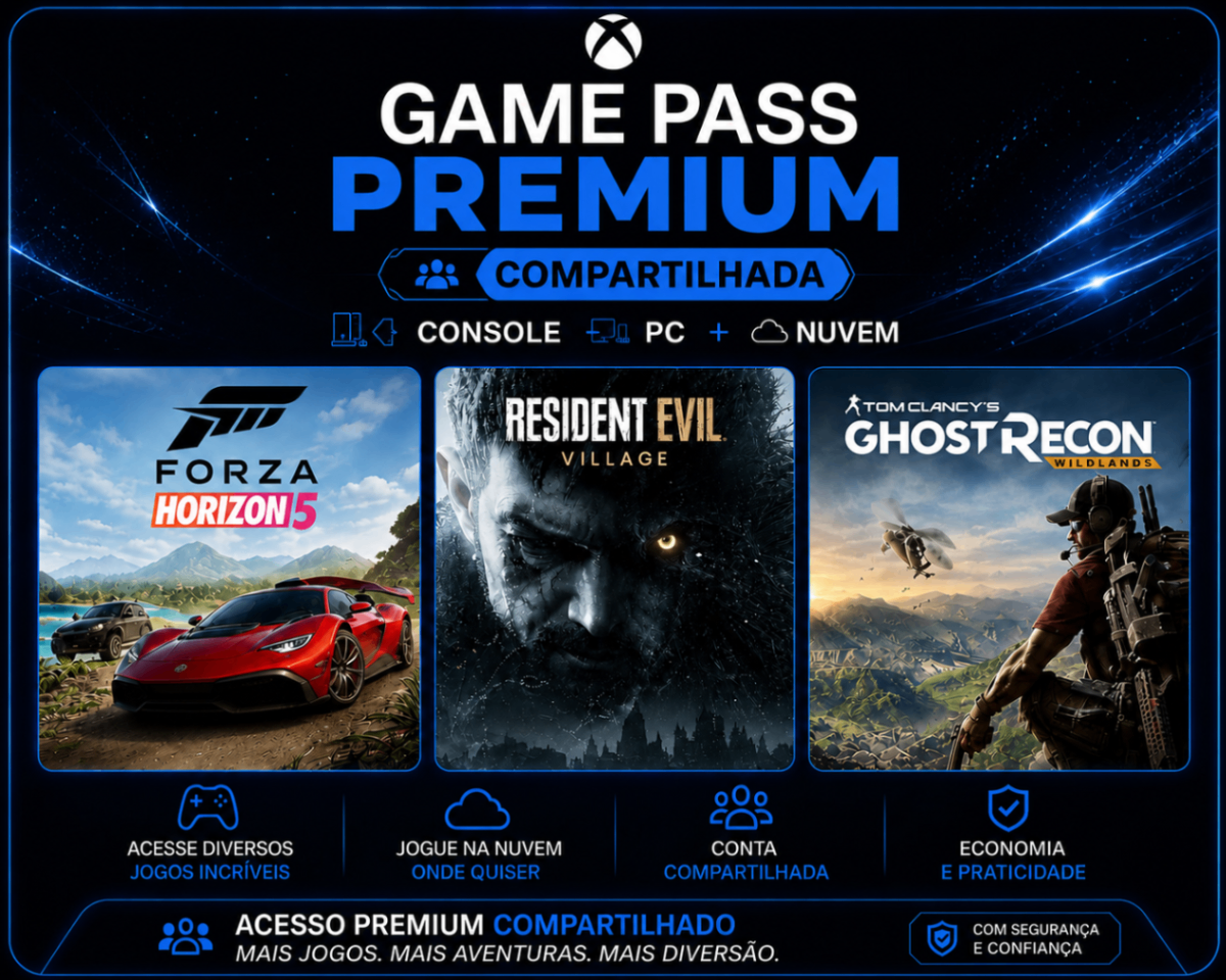 Game Pass Premium 30 Dias 2 pessoas (Conta compartilhada)
