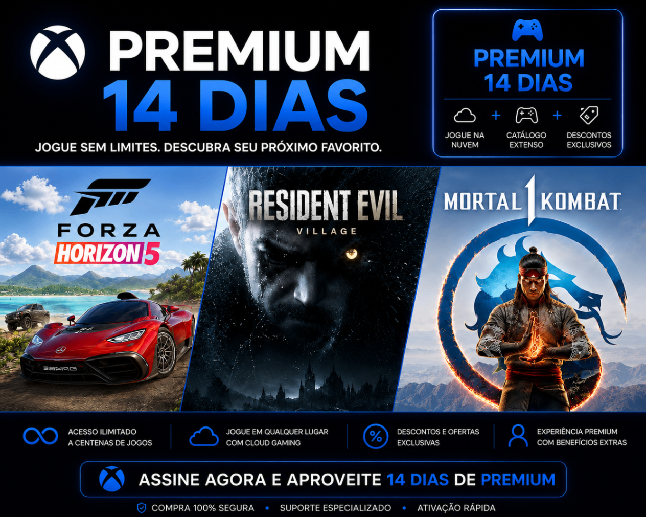 Game Pass Premium 14 dias (Somente sua)